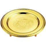 8寸龙凤压珠边席面碟（金器）