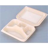 迅宝 XB-C006 四格连体餐盒 饭盒 一次性餐具